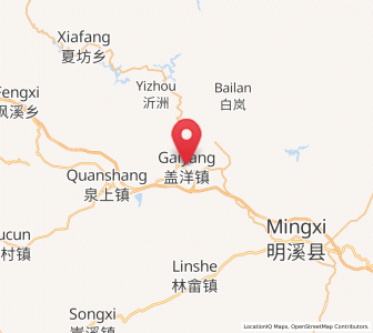 Map of Gaiyang, Fujian