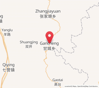 Map of Gancheng, Ningxia Hui Autonomous Region