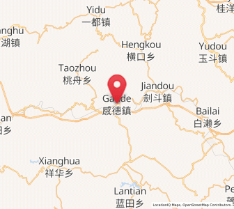 Map of Gande, Fujian