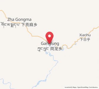 Map of Ganglong, Qinghai
