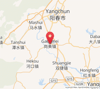 Map of Gangmei, Guangdong