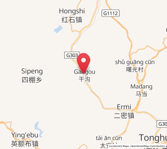 Map of Gangou, Jilin