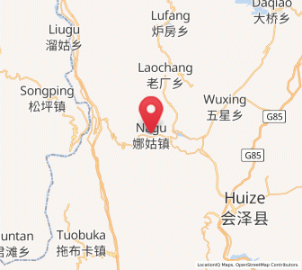 Map of Gangou, Yunnan