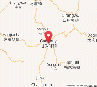 Map of Gangouyi, Gansu