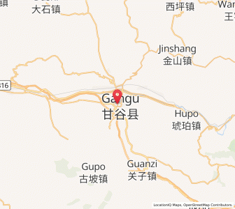 Map of Gangu Chengguanzhen, Gansu