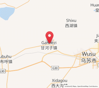 Map of Ganhezi, Xinjiang