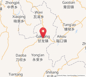 Map of Ganlong, Guizhou