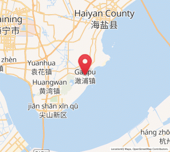 Map of Ganpu, Zhejiang