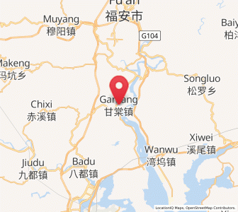 Map of Gantang, Fujian