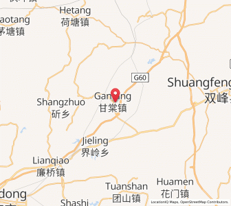 Map of Gantang, Hunan