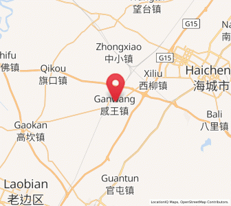Map of Ganwang, Liaoning