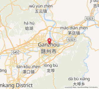 Map of Ganzhou, Jiangxi
