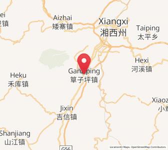 Map of Ganziping, Hunan