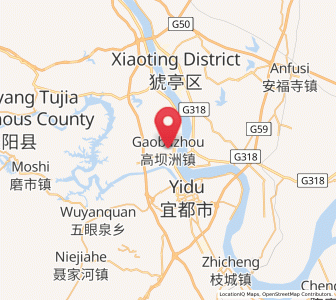 Map of Gaobazhou, Hubei