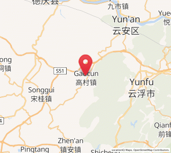 Map of Gaocun, Guangdong