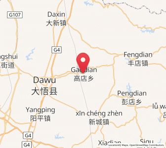 Map of Gaodian, Hubei