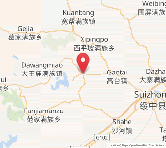 Map of Gaodianzi, Liaoning