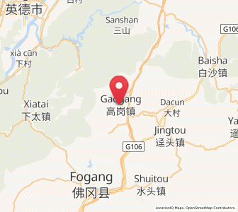 Map of Gaogang, Guangdong