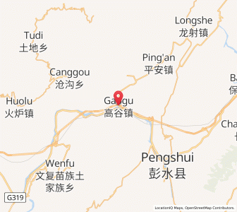 Map of Gaogu, Chongqing
