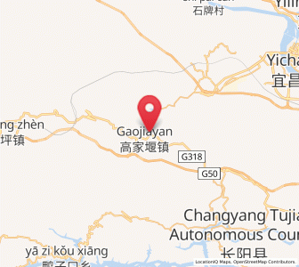 Map of Gaojiayan, Hubei