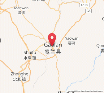 Map of Gaolan Chengguanzhen, Gansu