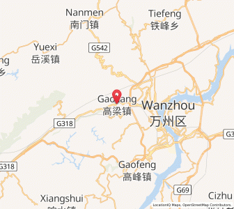 Map of Gaoliang, Chongqing