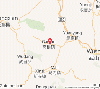 Map of Gaolou, Gansu