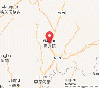 Map of Gaoluo, Hubei