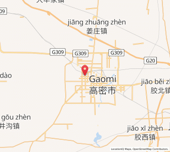 Map of Gaomi, Shandong