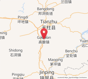 Map of Gaoniang, Guizhou