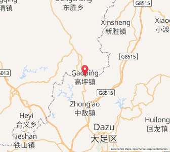 Map of Gaoping, Chongqing
