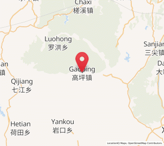 Map of Gaoping, Hunan