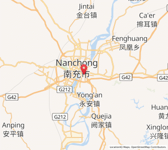 Map of Gaoping, Sichuan