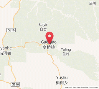 Map of Gaoqiao, Gansu