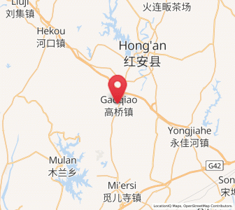 Map of Gaoqiao, Hubei