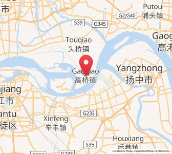 Map of Gaoqiao, Jiangsu