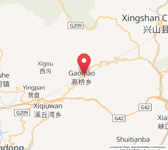 Map of Gaoqiao, Hubei