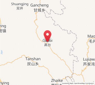 Map of Gaotai, Ningxia Hui Autonomous Region