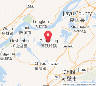 Map of Gaotieling, Hubei