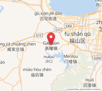 Map of Gaotuan, Shandong