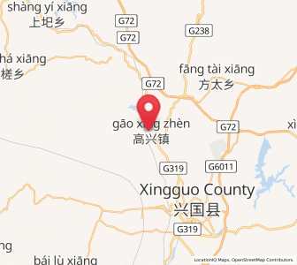 Map of Gaoxing, Jiangxi