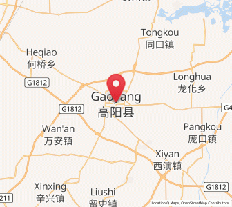 Map of Gaoyang, Hebei
