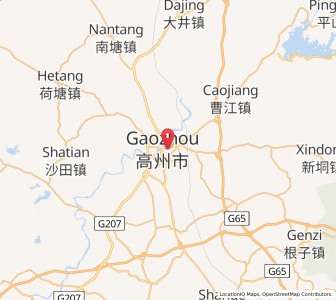 Map of Gaozhou, Guangdong