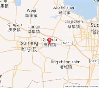 Map of Gaozuo, Jiangsu