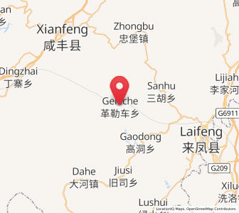 Map of Geleche, Hubei