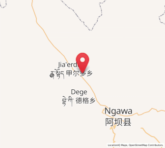 Map of Gemo, Sichuan