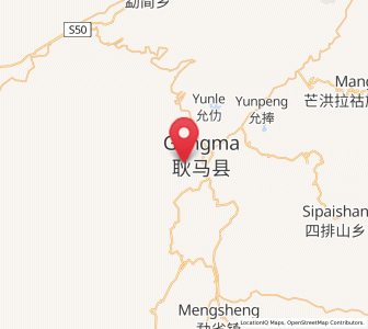 Map of Gengma, Yunnan