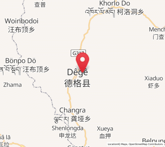 Map of Gengqing, Sichuan