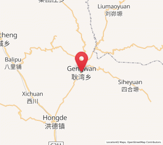 Map of Gengwan, Gansu