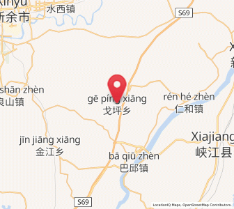 Map of Geping, Jiangxi